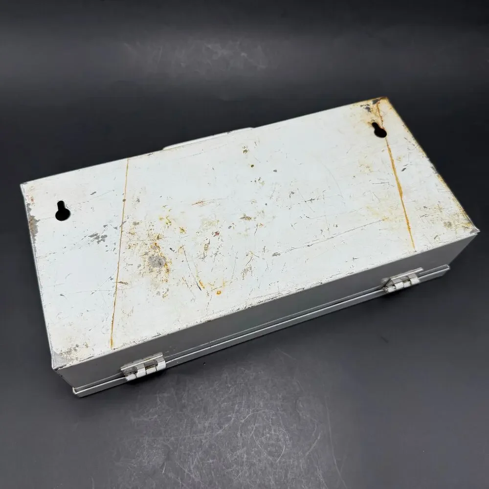 Vintage Metal Box First Aid Kit White Green Welshgard Wall Mounted Retro Decor